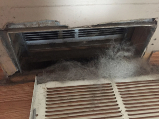 Saskatoon SK Dirty Ducts before being cleaned by Bridge City Duct Cleaning