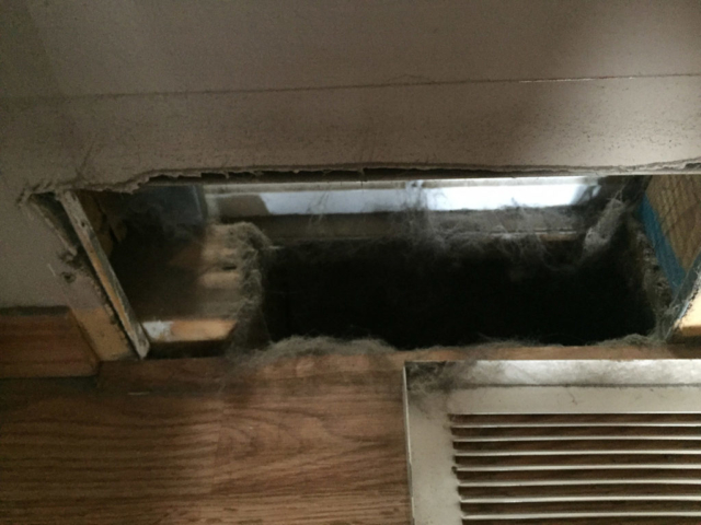 Residential Duct Cleaning in Process by Bridge City Duct Cleaning