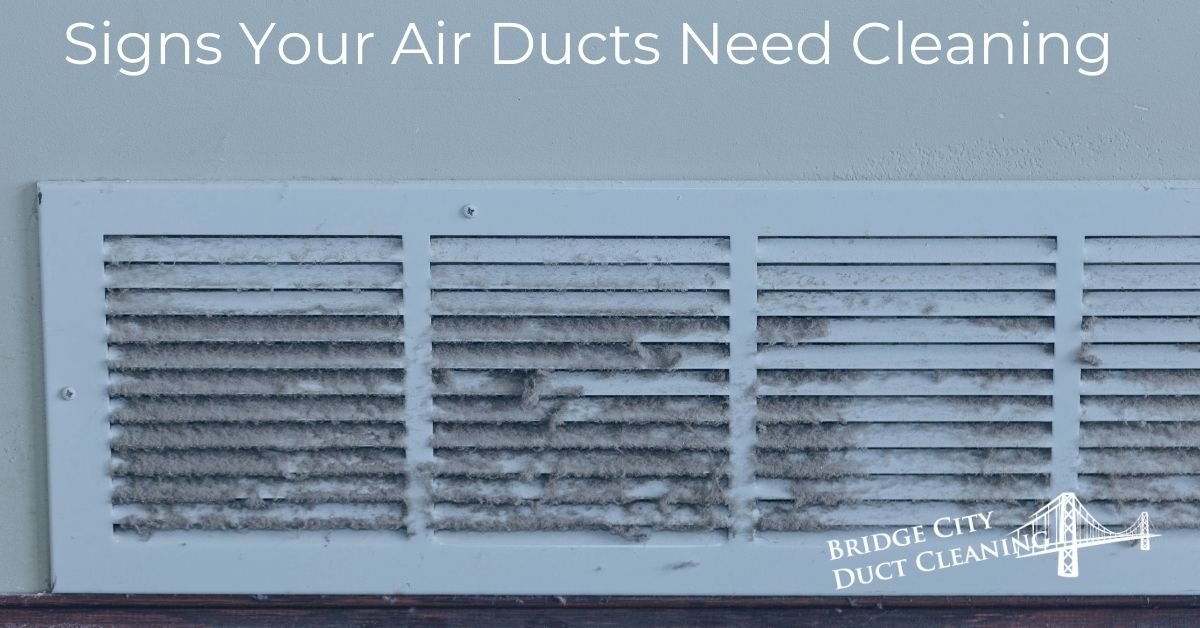 Dirty Air Duct - sign your air ducts need cleaning